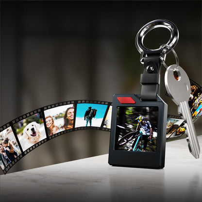 Customizable E-Ink Photo Keychain with Tracking
