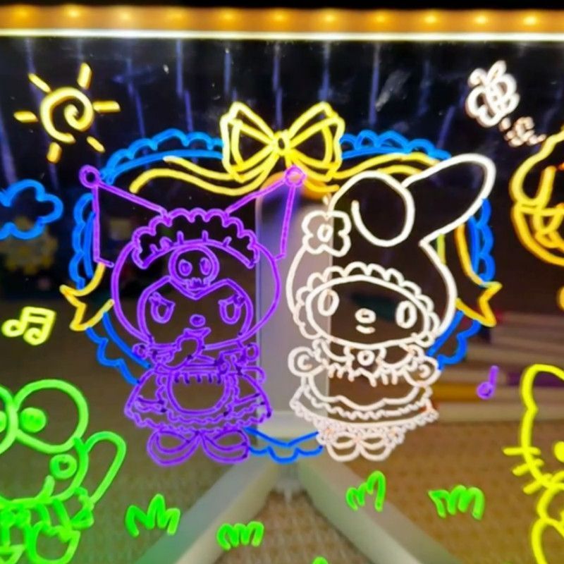 Reusable Luminous Children's Drawing Board with Stand and Pens