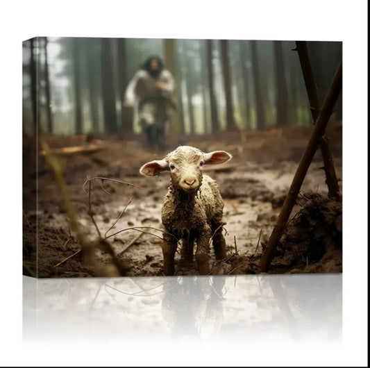 Lost Lamb Canvas Wall Art for Home Decor