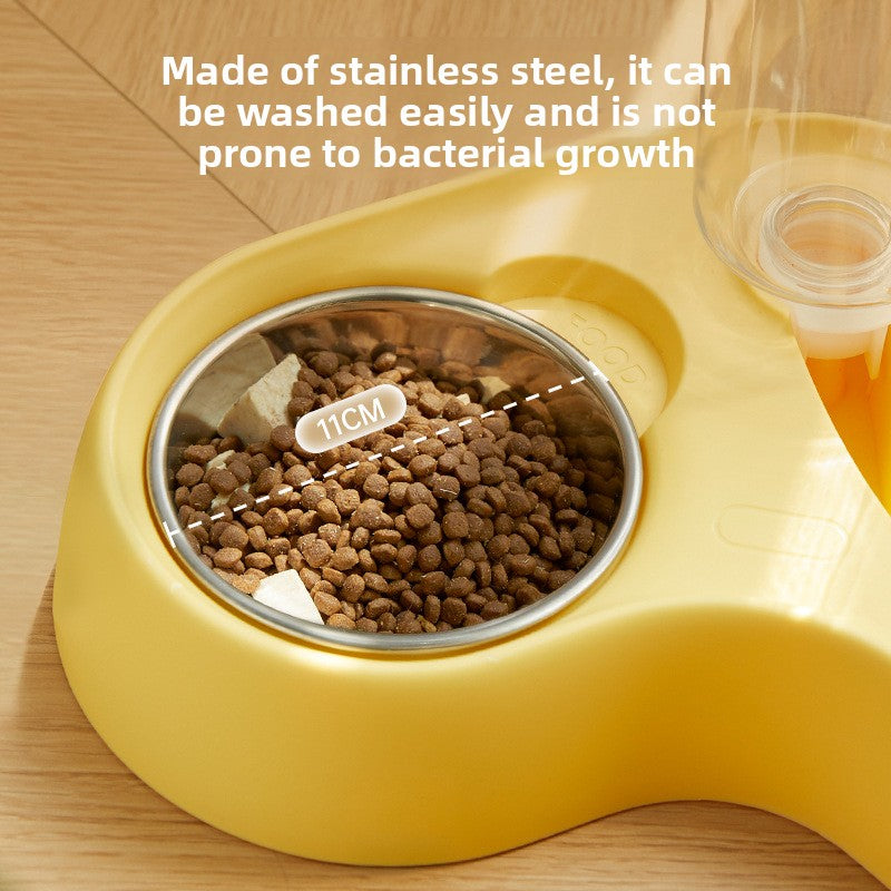 New cat feeder water bowl water food integrated two-in-one pet cat bowl