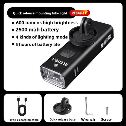 Bicycle Headlight with Dual Beam and Remote Control
