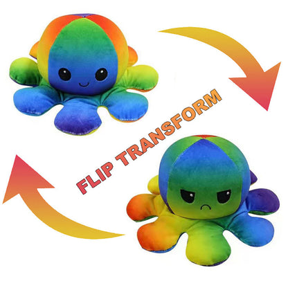 Reversible Octopus Plush Toy with Changeable Expressions
