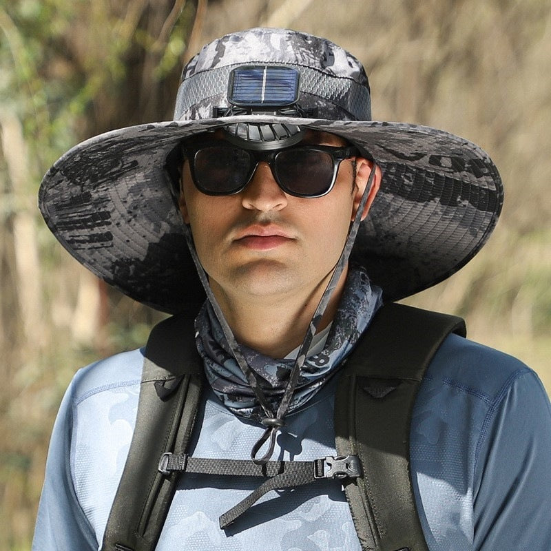 Solar Powered Rechargeable Fan Hat