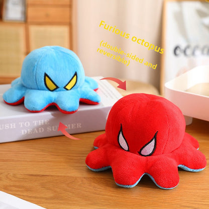 Reversible Octopus Plush Toy with Changeable Expressions