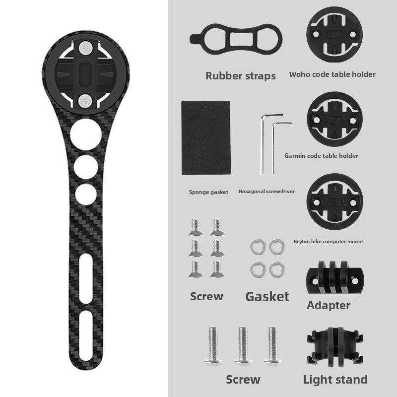 Carbon Fiber Bike Code Table Bracket with Lamp Holder