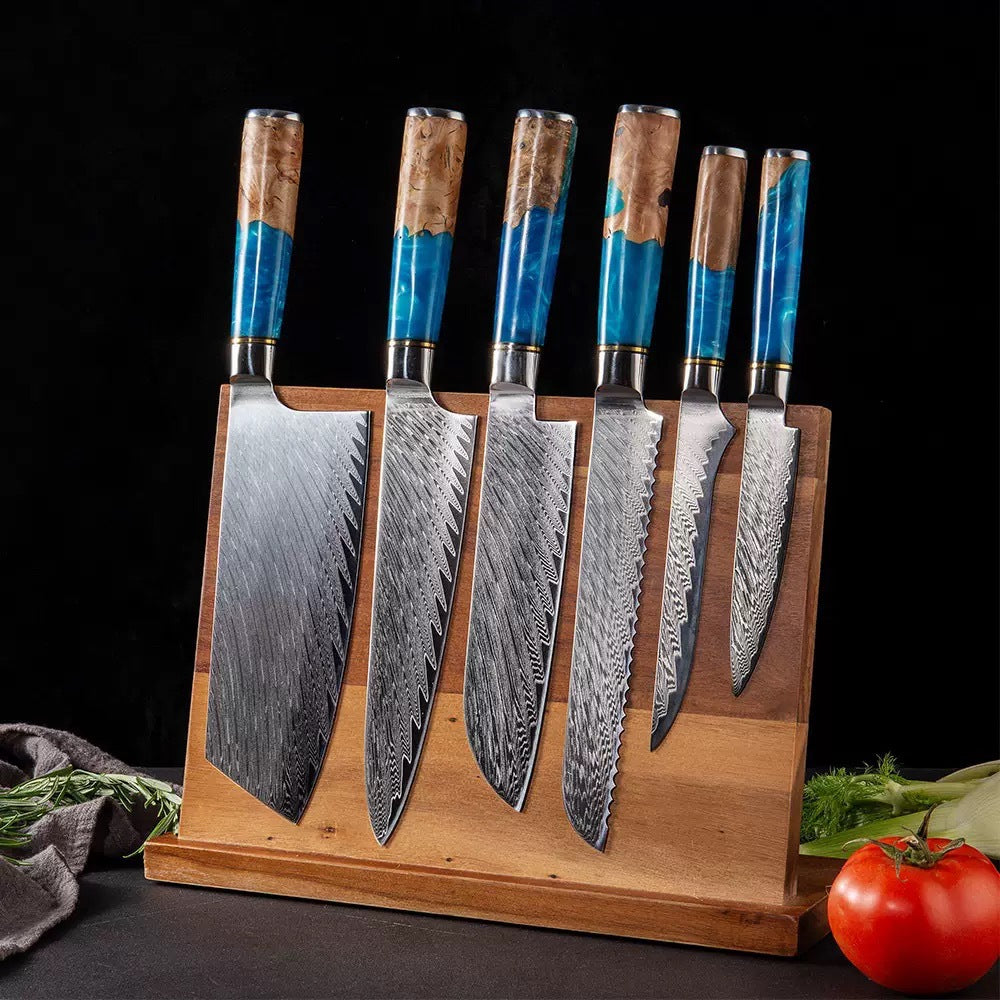Damascus Steel Kitchen Knife Set