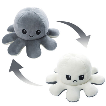 Reversible Octopus Plush Toy with Changeable Expressions