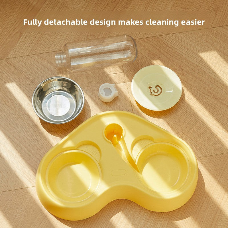 New cat feeder water bowl water food integrated two-in-one pet cat bowl