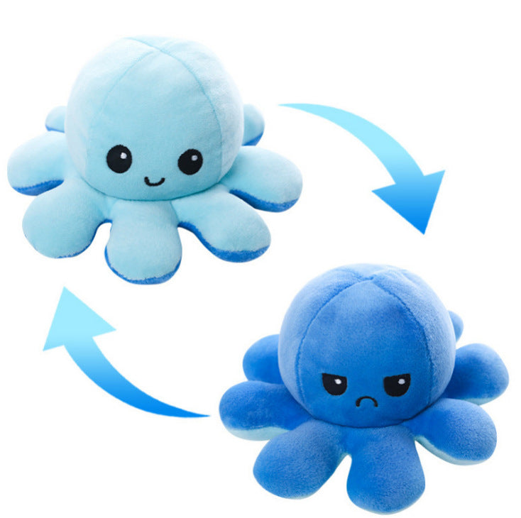 Reversible Octopus Plush Toy with Changeable Expressions