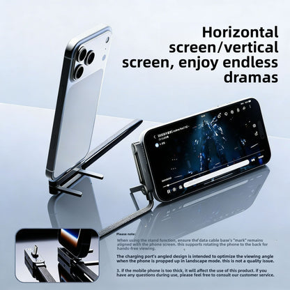 Foldable Fast Charging Cable with Phone Stand