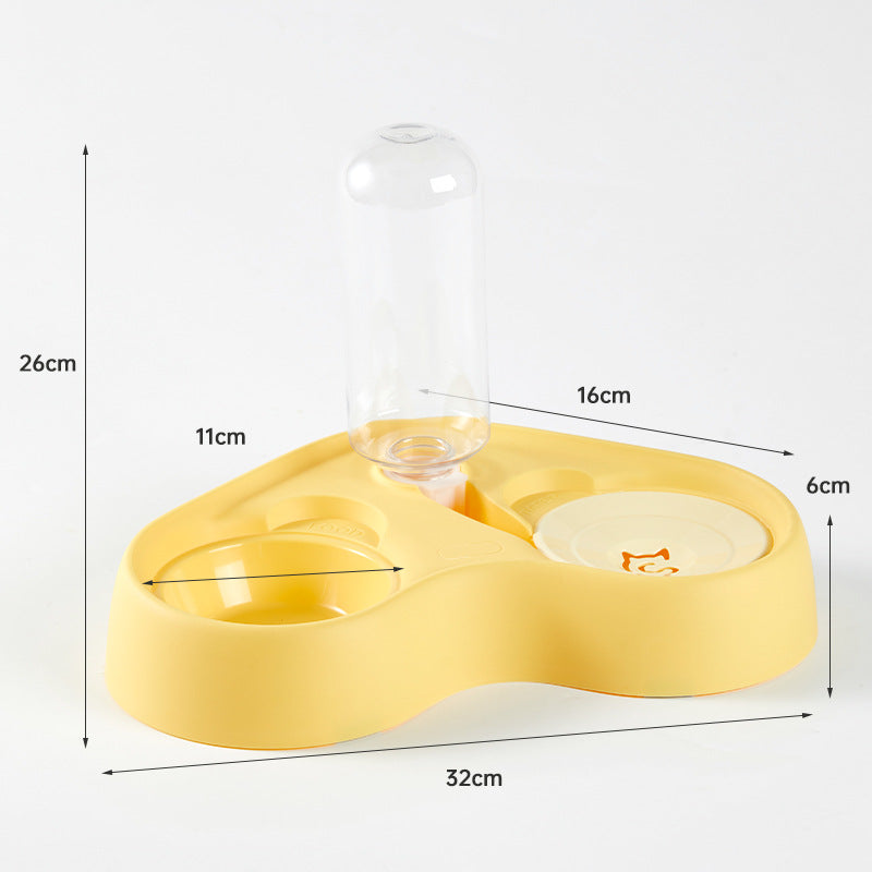 New cat feeder water bowl water food integrated two-in-one pet cat bowl