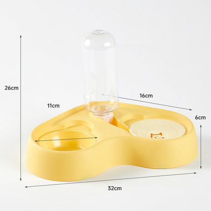 New cat feeder water bowl water food integrated two-in-one pet cat bowl