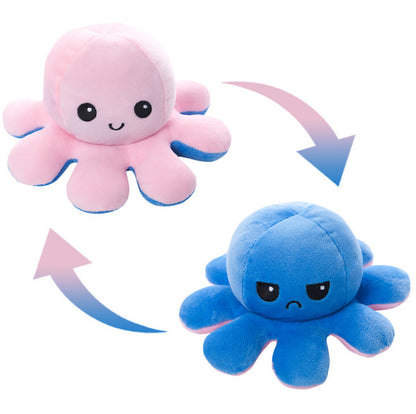 Reversible Octopus Plush Toy with Changeable Expressions