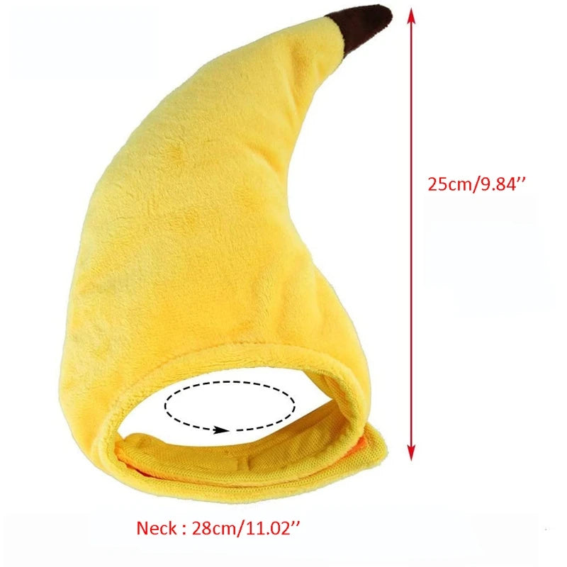 Cat Hat Banana Funny Halloween Costume Cat Dog Hats Pet Puppy Props Dress Headgear Cat Holiday Decoration Headgear Pet