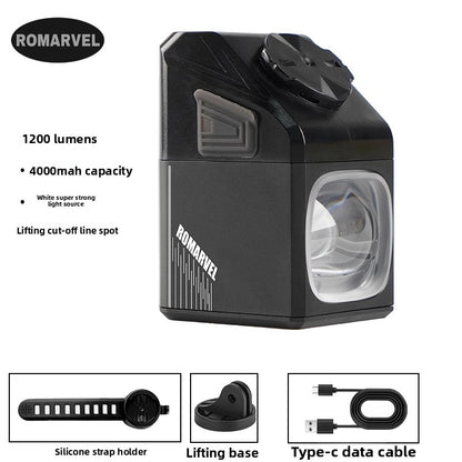 Bicycle Headlight with Dual Beam and Remote Control