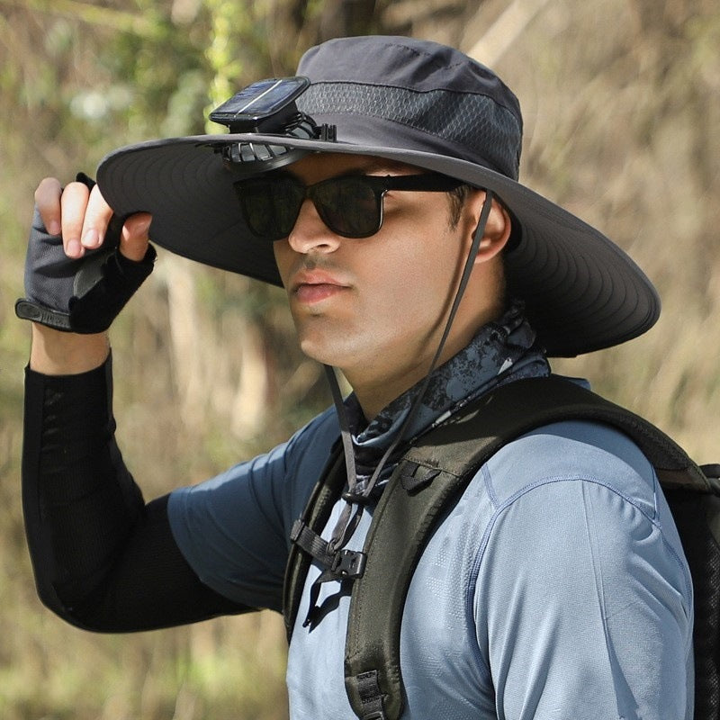 Solar Powered Rechargeable Fan Hat