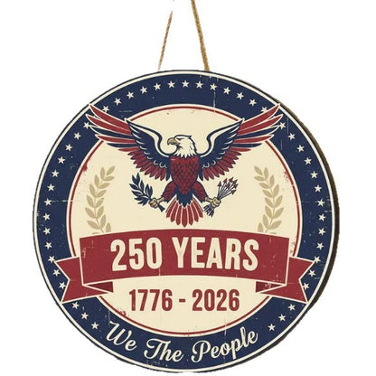 Patriotic Wooden Hanging Plaques for Party Decor