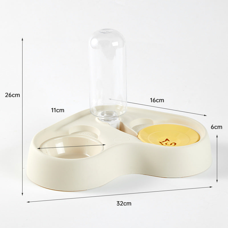 New cat feeder water bowl water food integrated two-in-one pet cat bowl