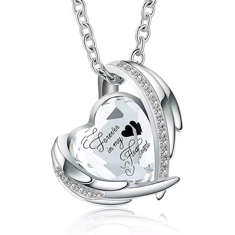 Heart Shaped Ash Memorial Necklace