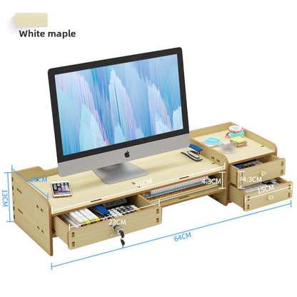 Ergonomic Desktop Rack with Storage Drawers