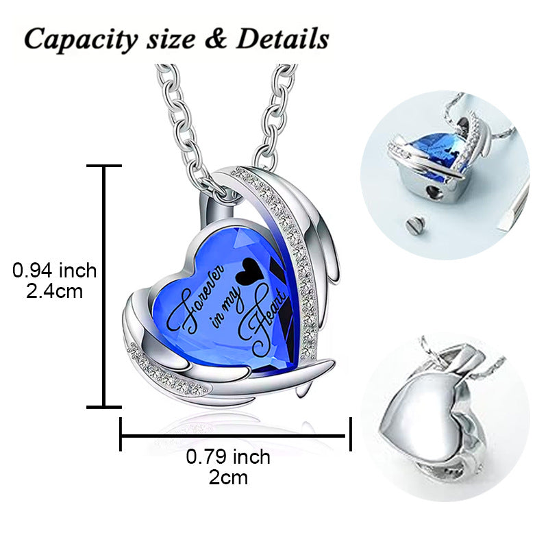 Heart Shaped Ash Memorial Necklace