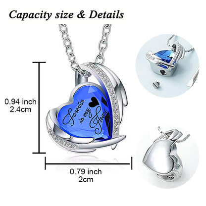 Heart Shaped Ash Memorial Necklace