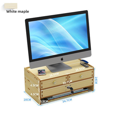 Ergonomic Desktop Rack with Storage Drawers