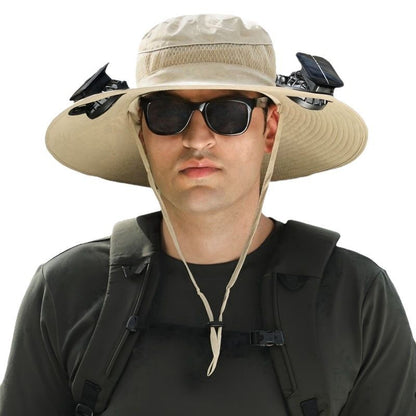 Solar Powered Rechargeable Fan Hat